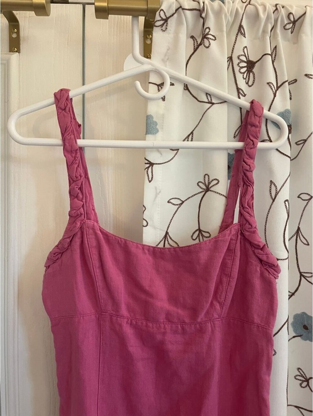 NWOT | ZARA | S | Pink Linen Blend Swing Mini Dress - Picture 4 of 9
